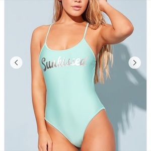 Summer Mint Aqua Sunkissed Swimsuit One piece